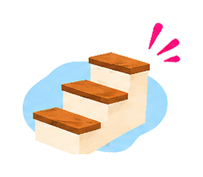 Stair cleaning illustration