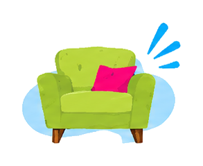 Upholstery cleaning illustration